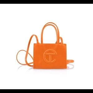 Telfar Orange Small Shopping Bag